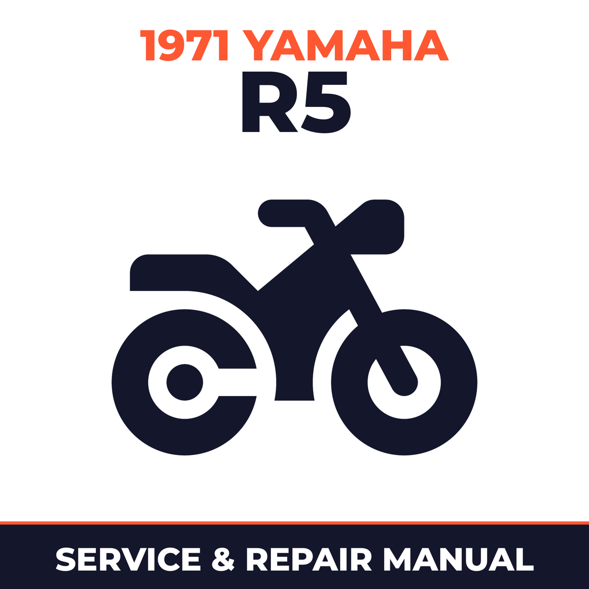 1971 Yamaha R5 Service and Repair Manual - motorcycle workshop manual cover
