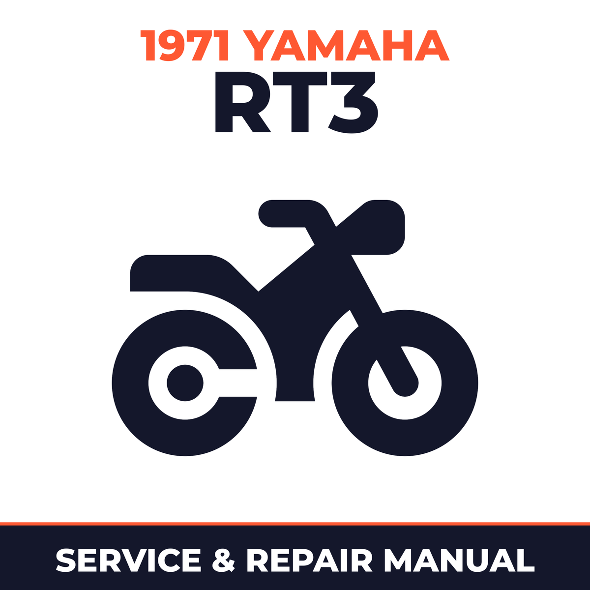 1971 Yamaha RT3 Service and Repair Manual - motorcycle workshop manual cover