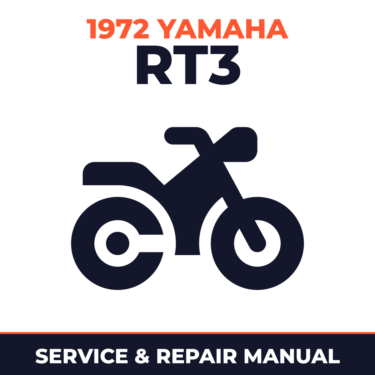 1972 Yamaha RT3 Service and Repair Manual - motorcycle workshop manual cover