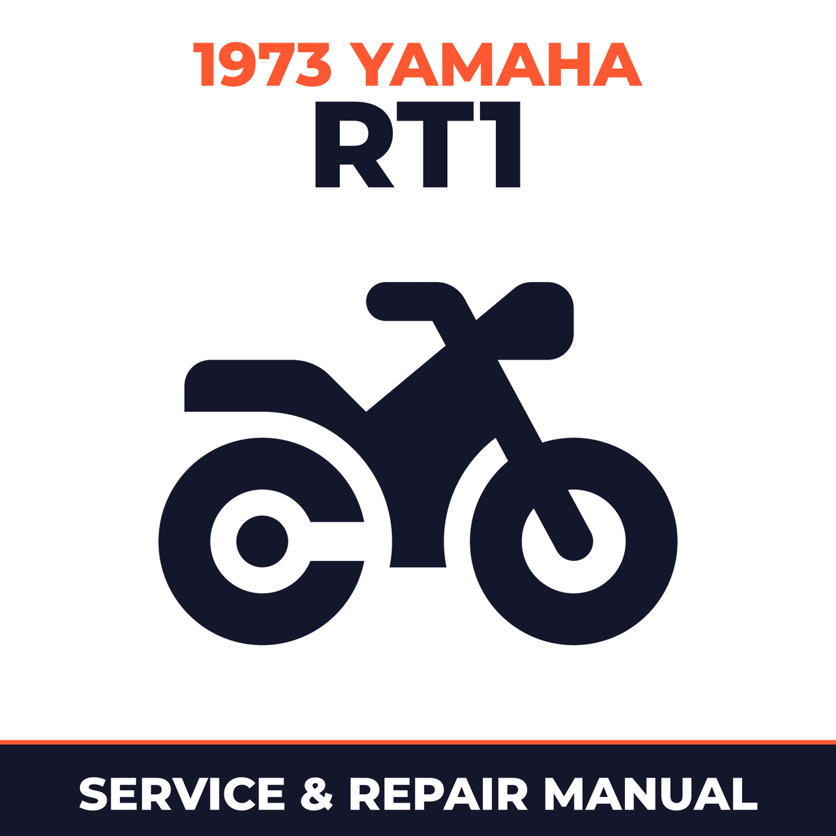1973 Yamaha RT1 Service and Repair Manual - motorcycle workshop manual cover