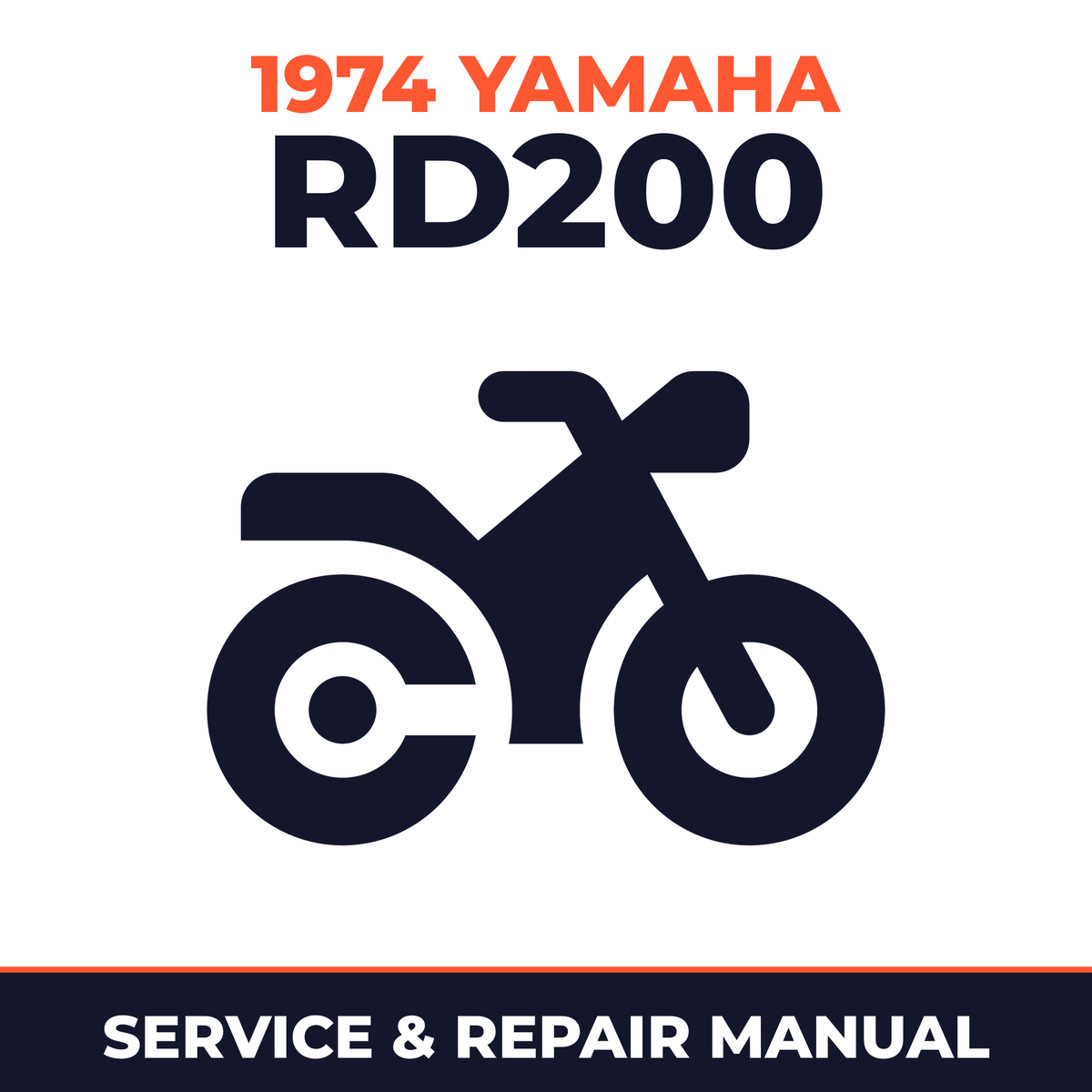 1974 Yamaha RD200 Service and Repair Manual - motorcycle workshop manual cover