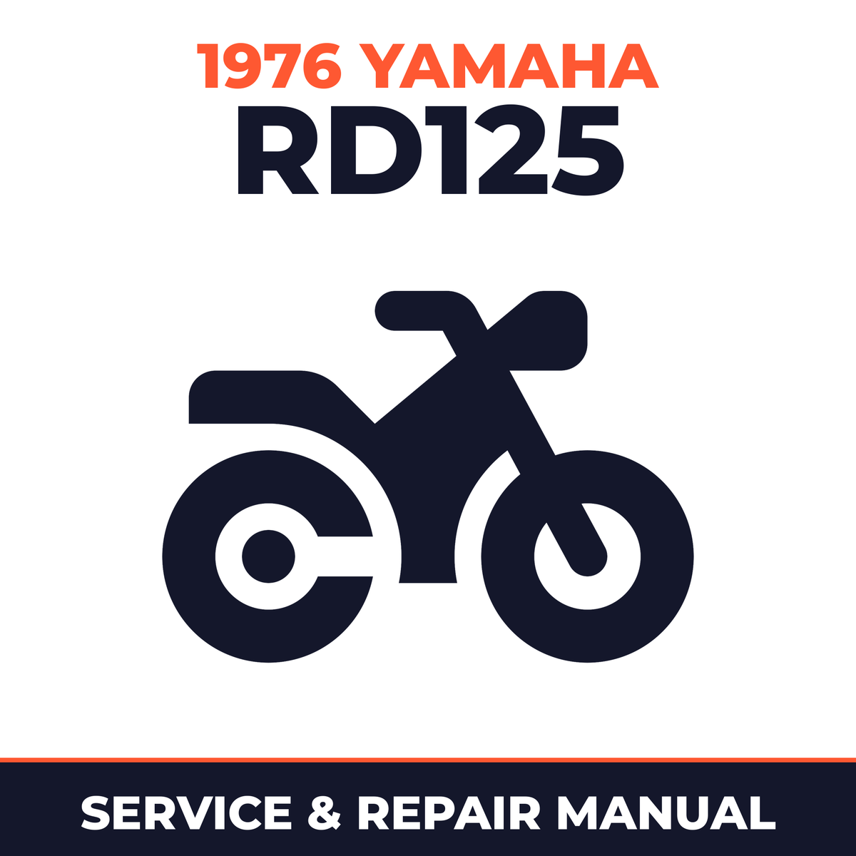 1976 Yamaha RD125 Service and Repair Manual - motorcycle workshop manual cover