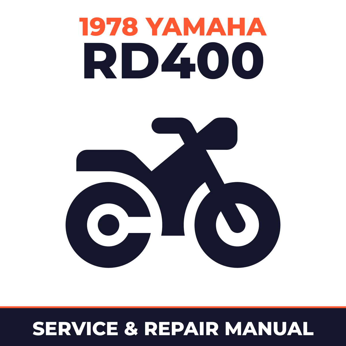1978 Yamaha RD400 Service and Repair Manual - motorcycle workshop manual cover