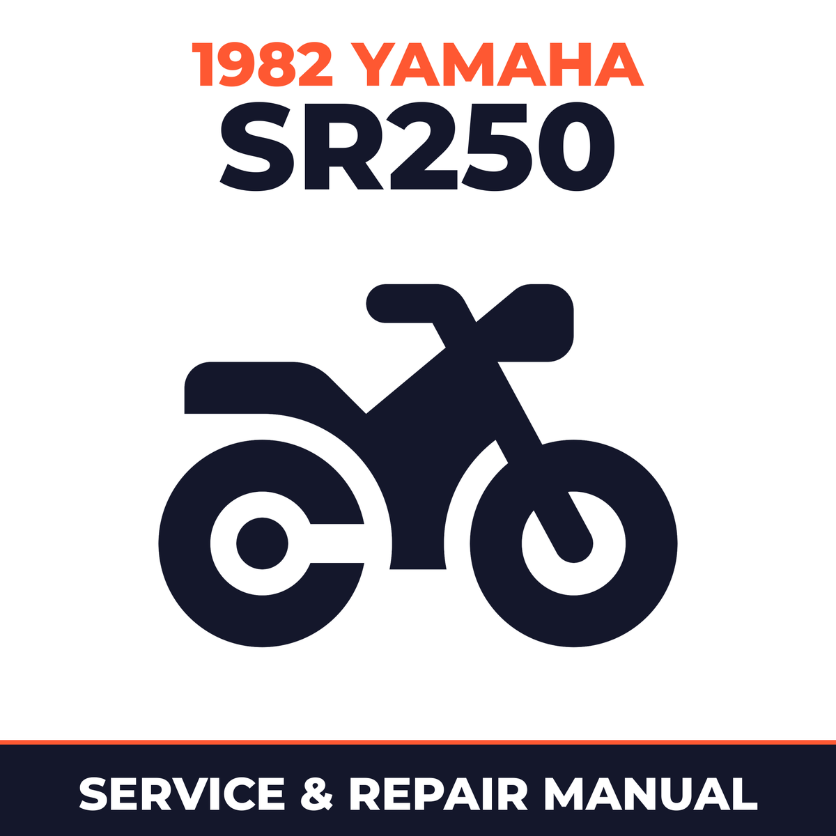 1982 Yamaha SR250 Service and Repair Manual - motorcycle workshop manual cover