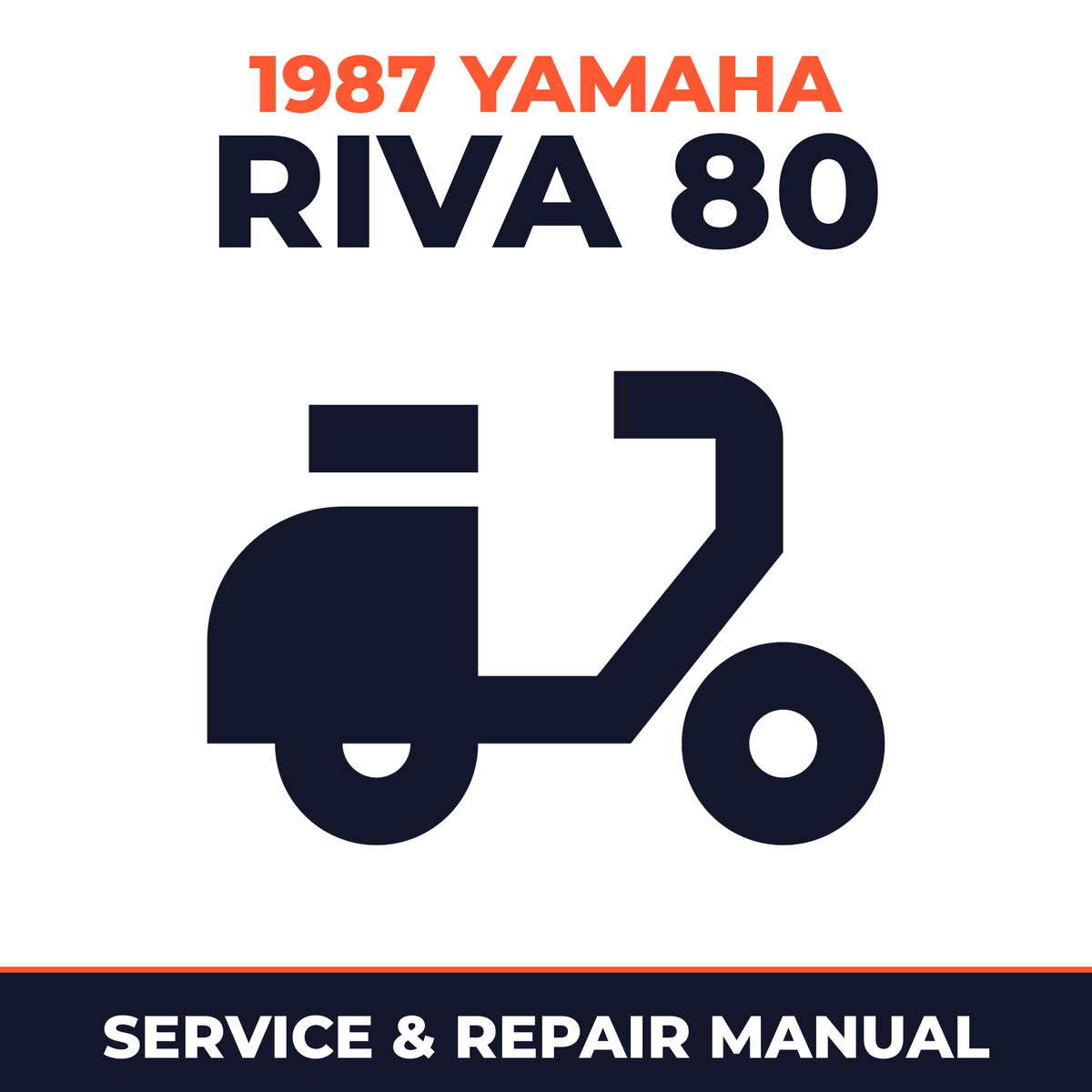 1987 Yamaha RIVA 80 Service and Repair Manual - scooter workshop manual cover