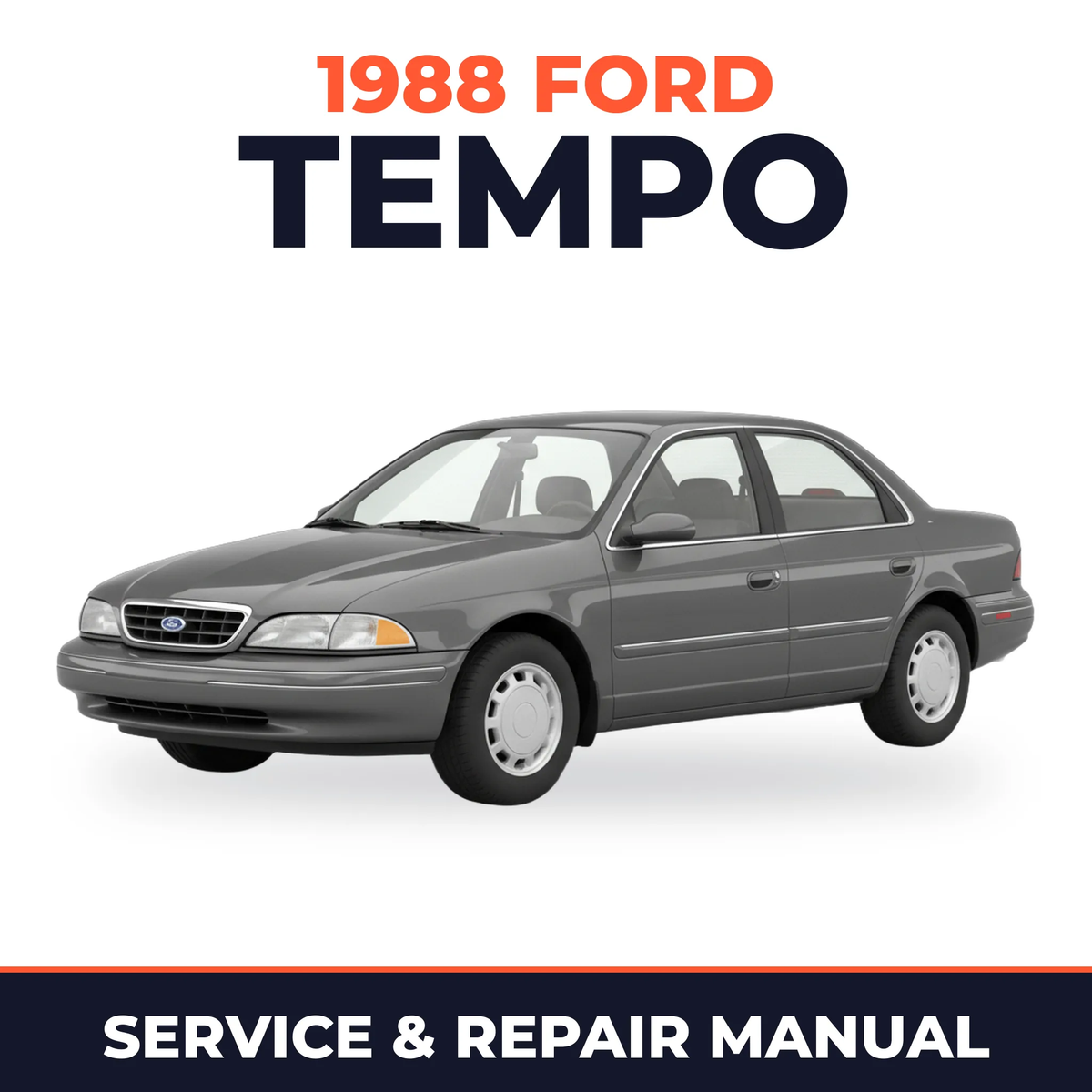 1988 Ford Tempo service and repair manual cover with vehicle photo
