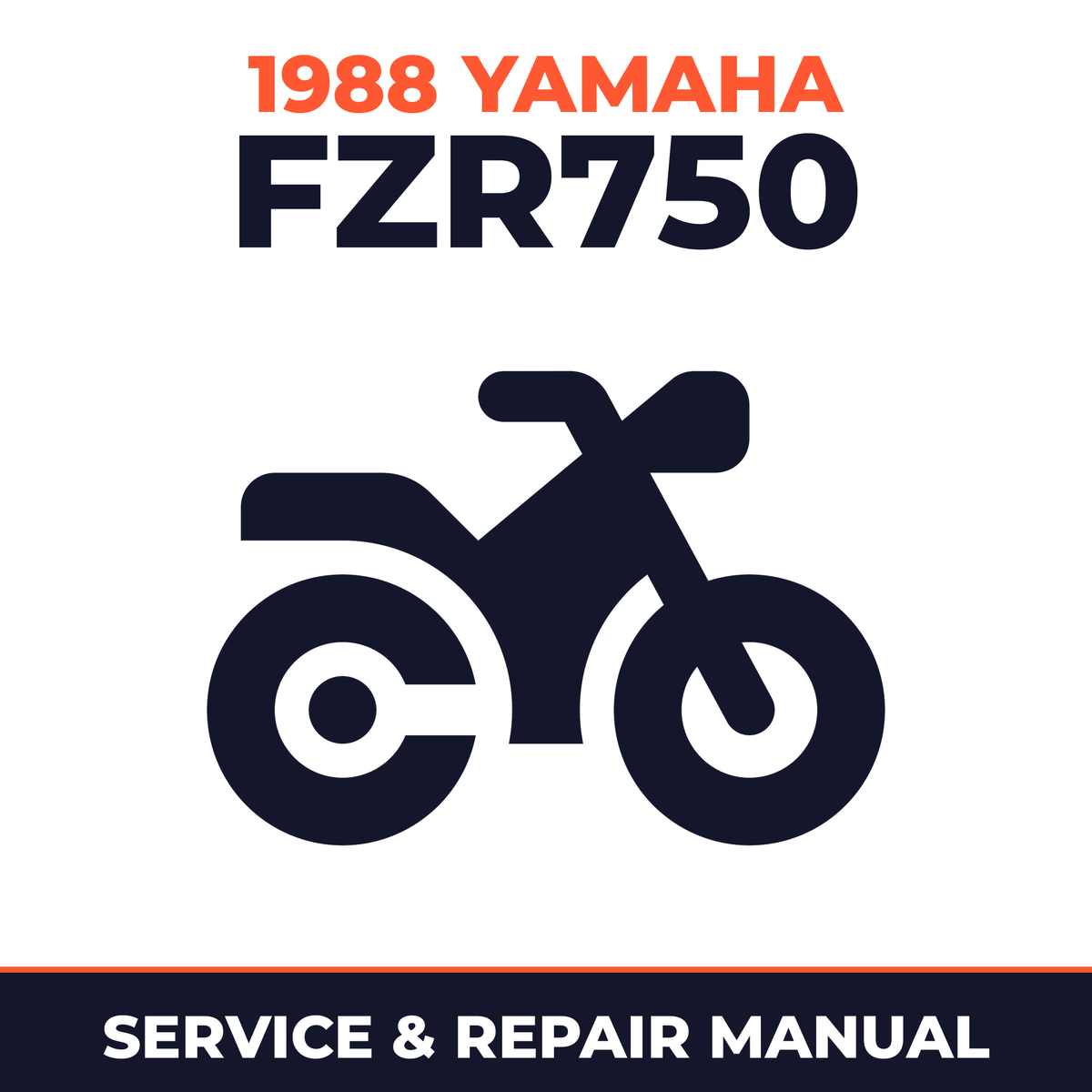 1988 Yamaha FZR750 Service and Repair Manual - motorcycle workshop manual cover
