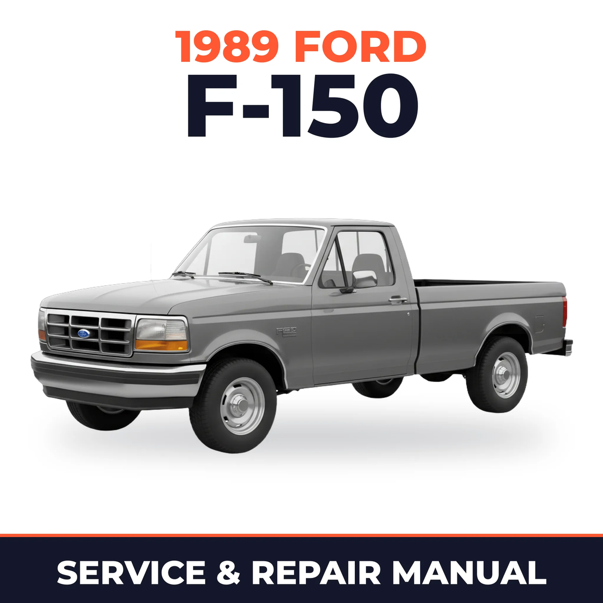 1989 Ford F-150 service and repair manual cover with vehicle photo