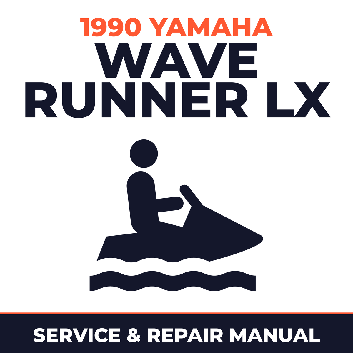 1990 Yamaha WAVE RUNNER LX Service and Repair Manual - personal watercraft workshop manual cover