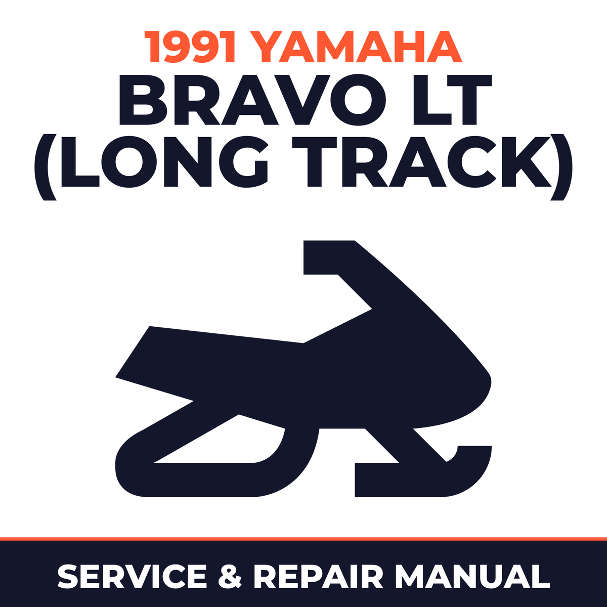 1991 Yamaha Bravo LT (Long Track) Service and Repair Manual - snowmobile workshop manual cover