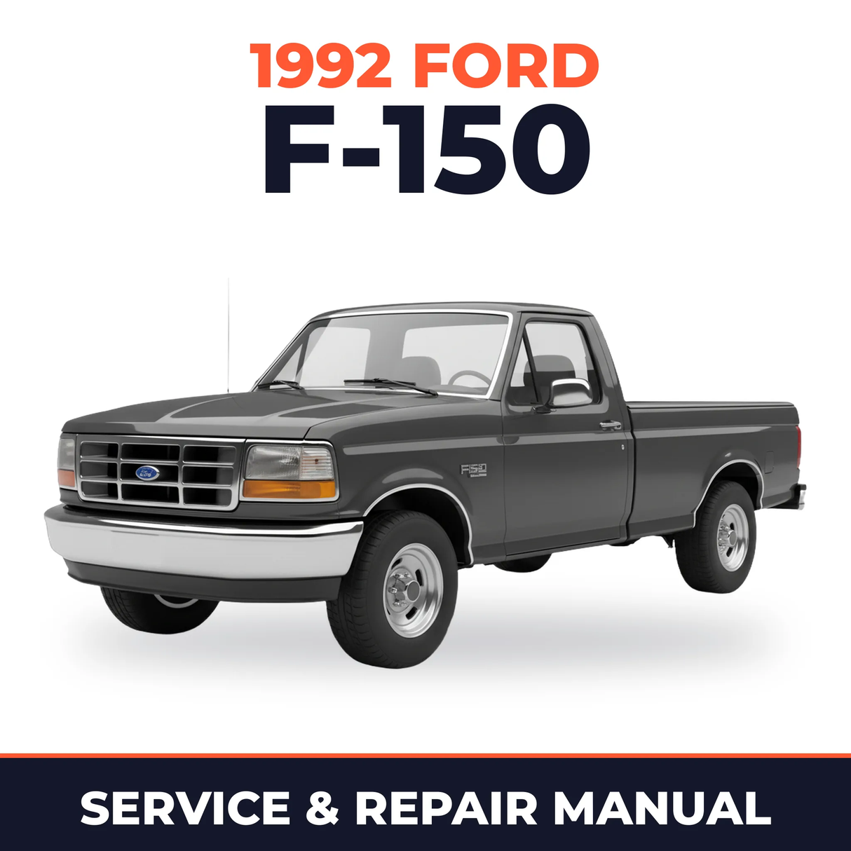 1992 Ford F-150 service and repair manual cover with vehicle photo
