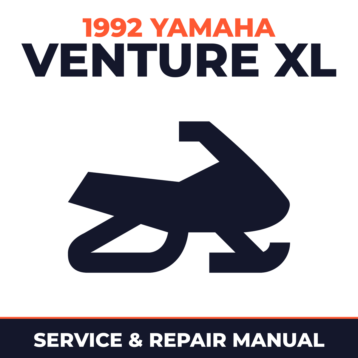 1992 Yamaha VENTURE XL Service and Repair Manual - snowmobile workshop manual cover