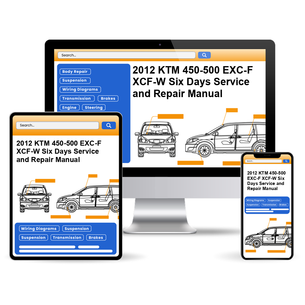 2012 KTM 450-500 EXC-F XCF-W Six Days Service and Repair Manual