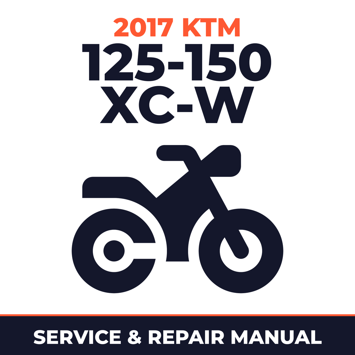 2017 KTM 125-150 XC-W Service and Repair Manual - motorcycle workshop manual cover