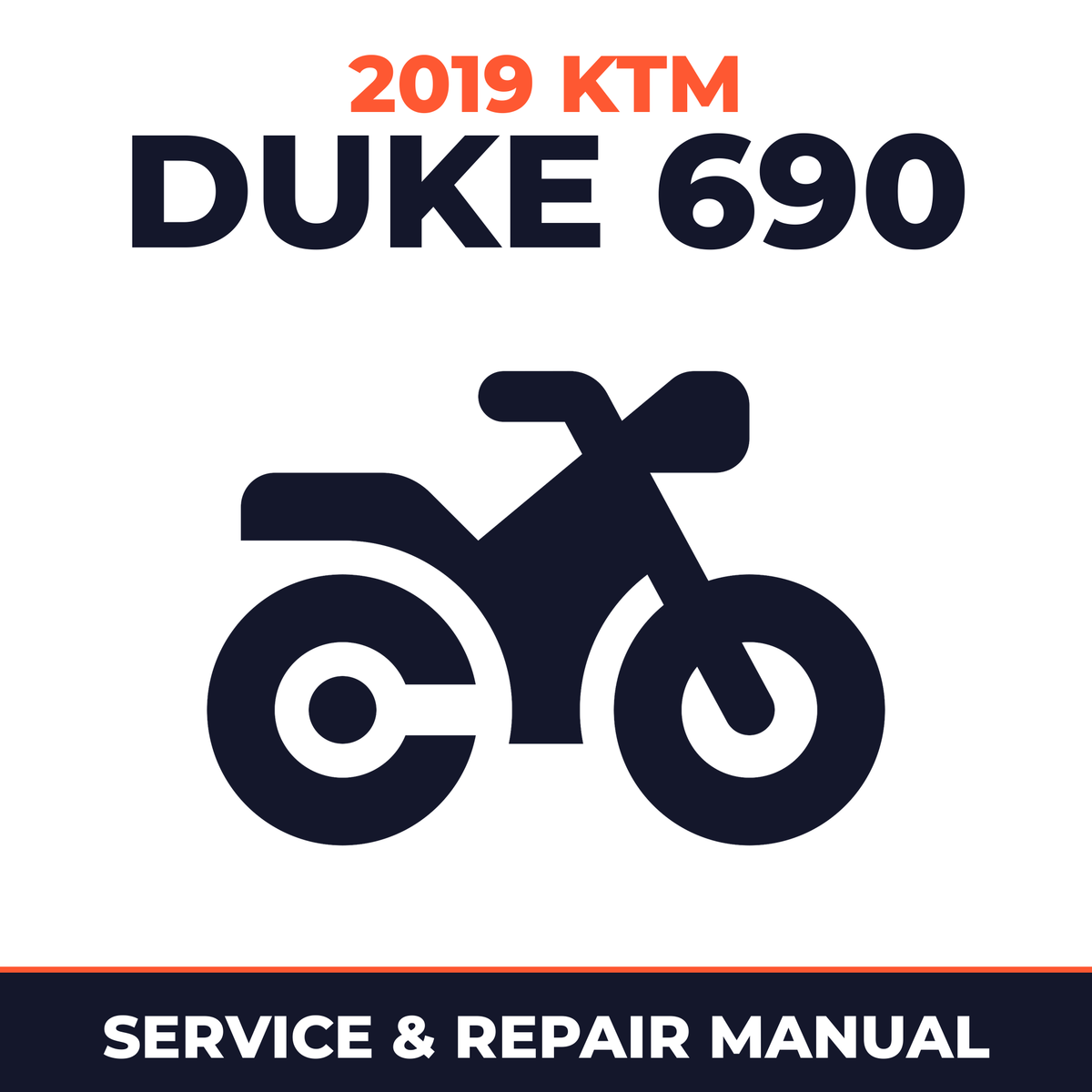 2019 KTM Duke 690 Service and Repair Manual - motorcycle workshop manual cover