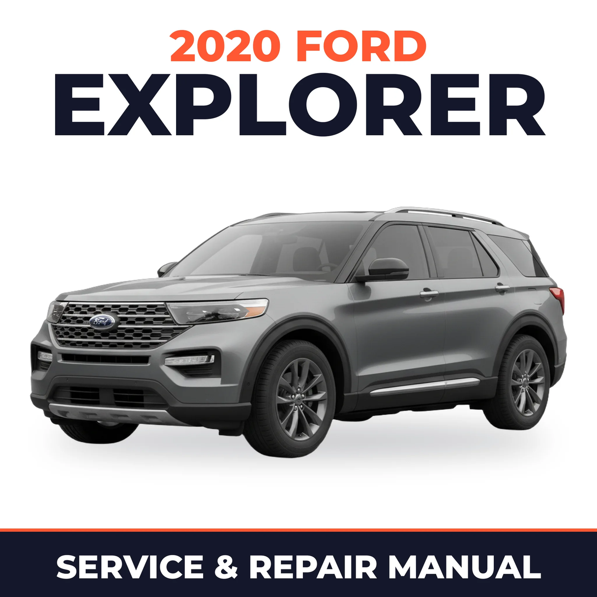 2020 Ford Explorer service and repair manual cover with vehicle photo