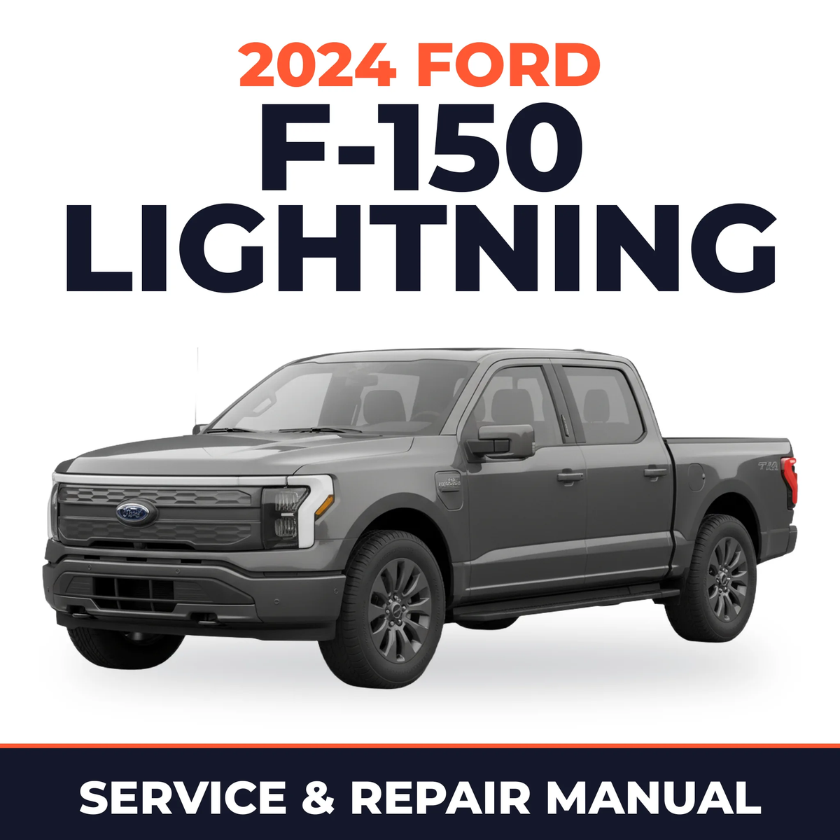 2024 Ford F-150 Lightning service and repair manual cover with vehicle photo