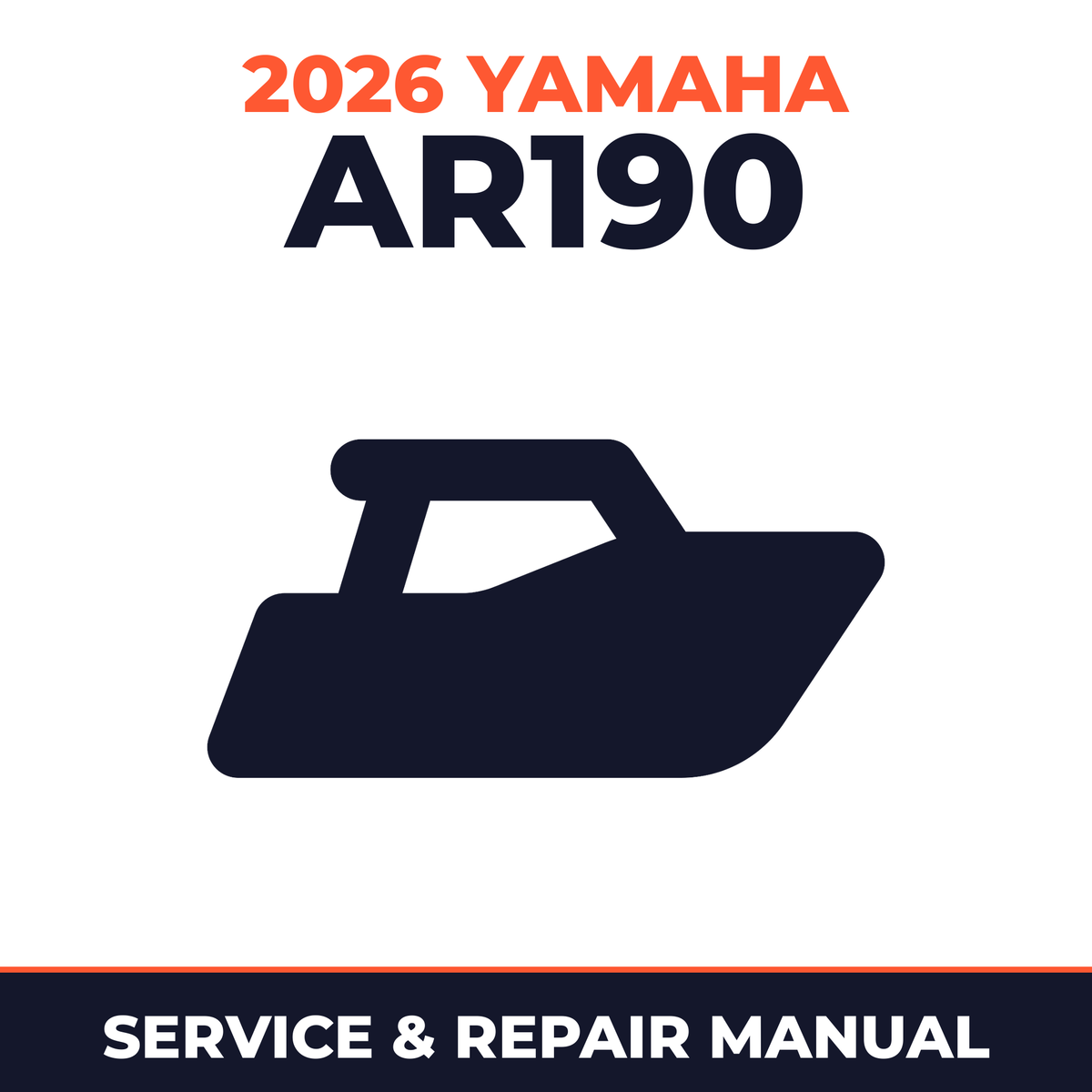 2026 Yamaha AR190 Service and Repair Manual - boat workshop manual cover