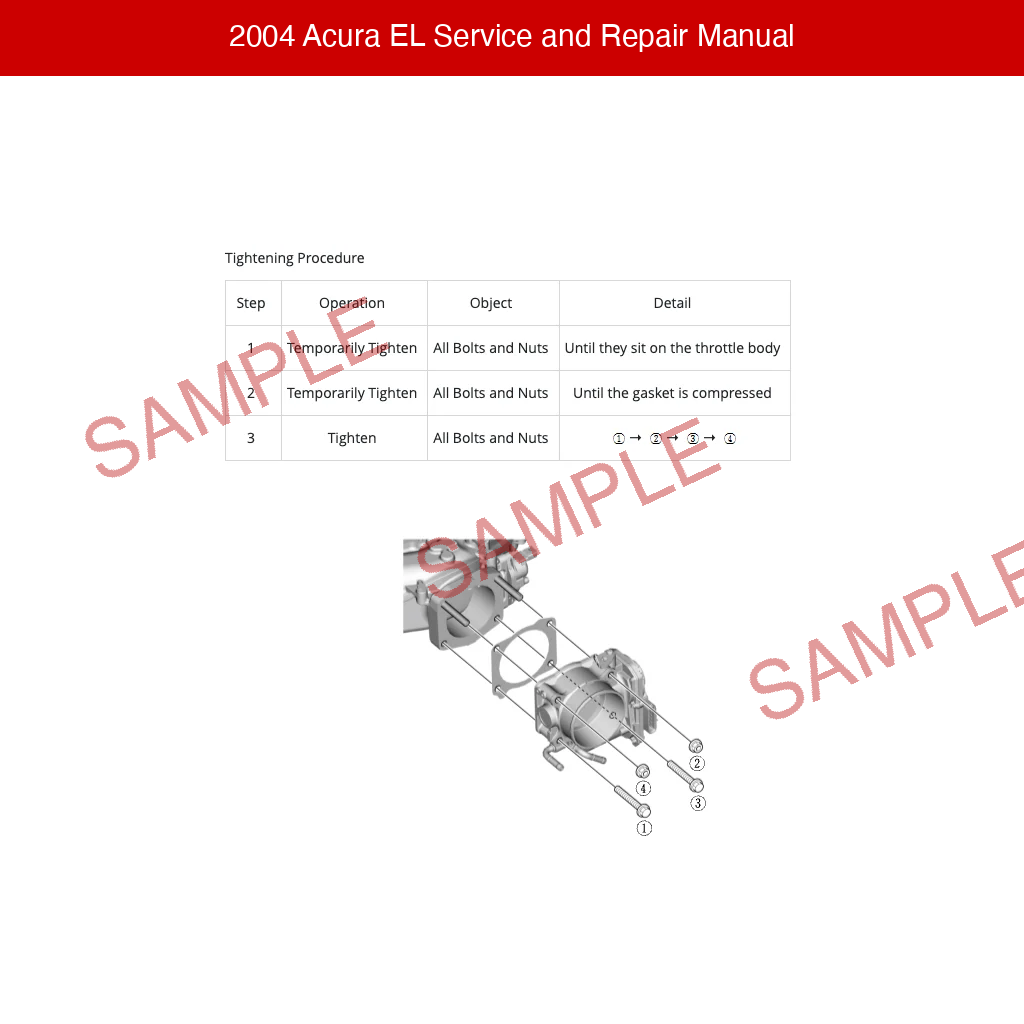 2004 Acura EL Service and Repair Manual