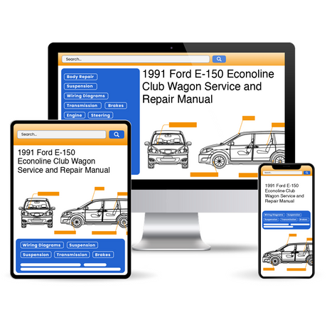 1991 Ford E-150 Econoline Club Wagon Service and Repair Manual