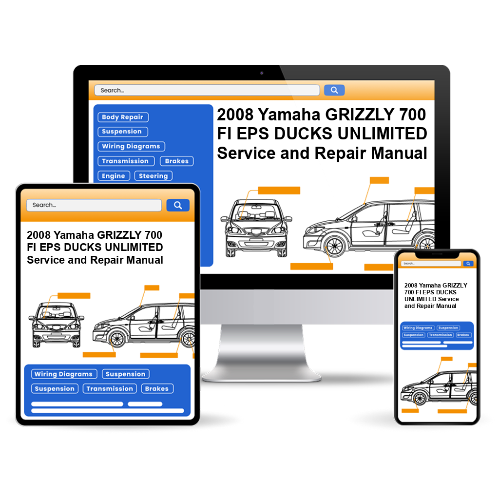 2008 Yamaha GRIZZLY 700 FI EPS DUCKS UNLIMITED Service and Repair Manual