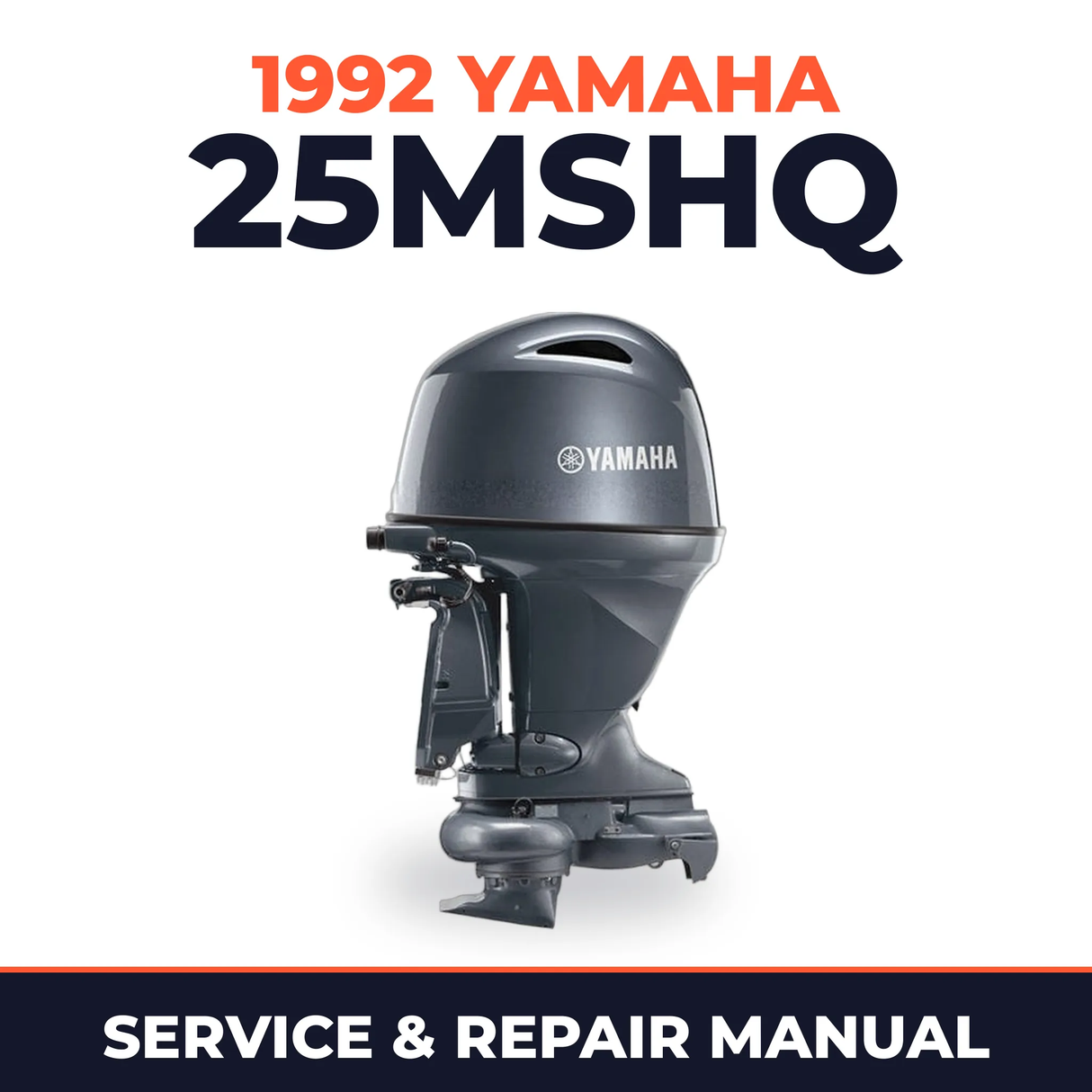 1992 Yamaha 25MSHQ 2 stroke Service and Repair Manual