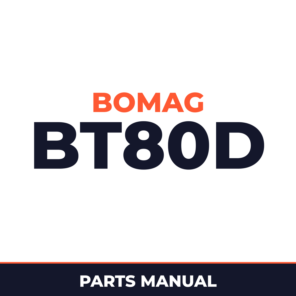 Bomag BT80D Tamper Service Parts Catalogue Manual SN101540421001-101540429999
