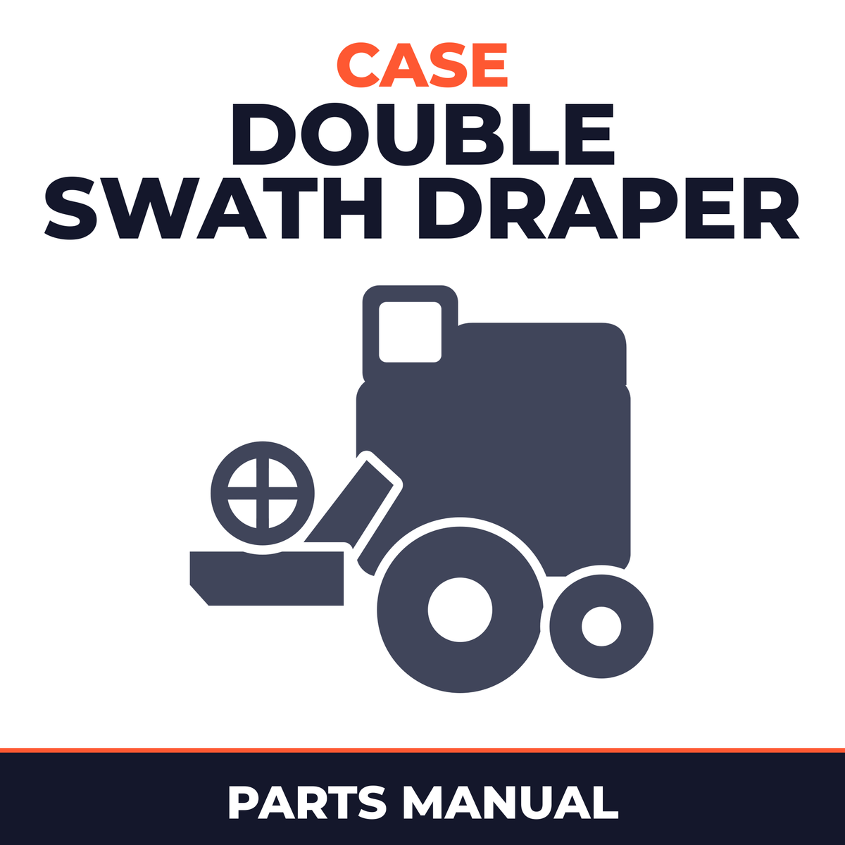 Case Double Swath Draper Header Combine Parts Manual