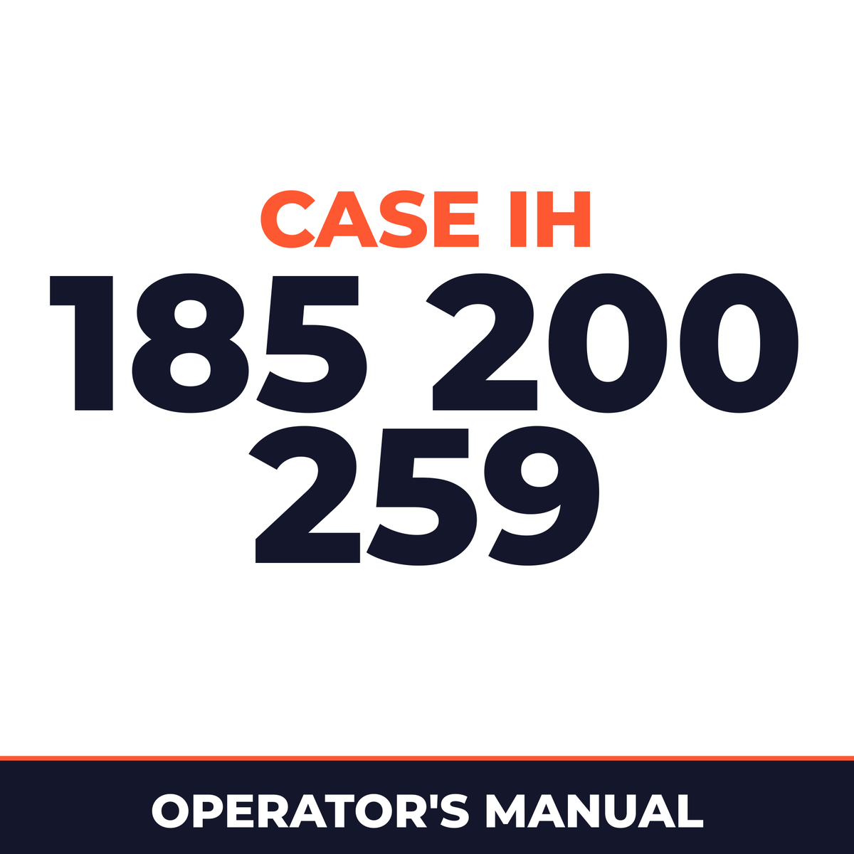 Case IH 185 200 259 Planter Operator's Manual