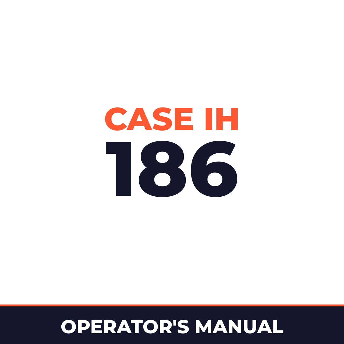Case IH 186 Planter Operator's Manual