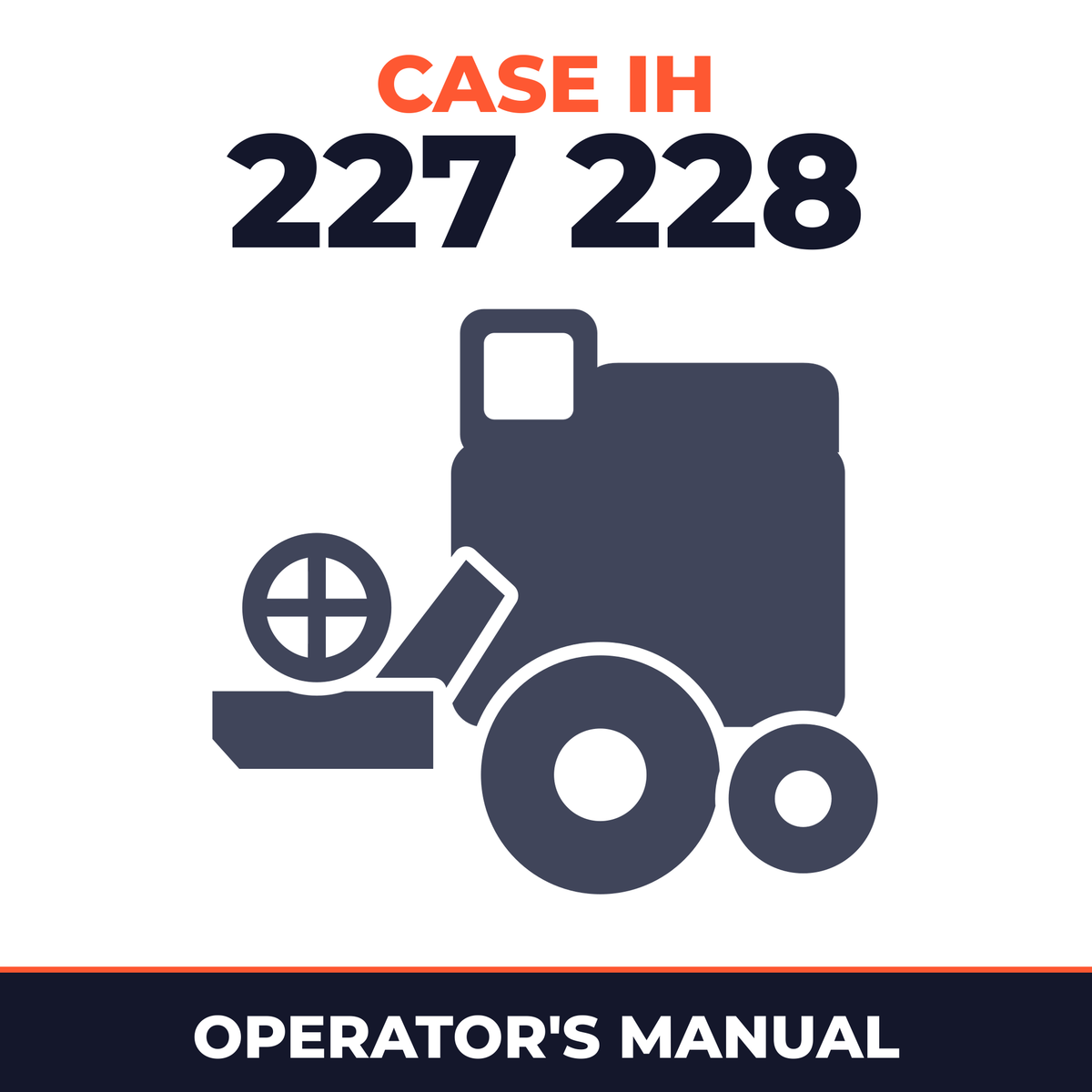Case IH 227 228 Combine Operator's Manual