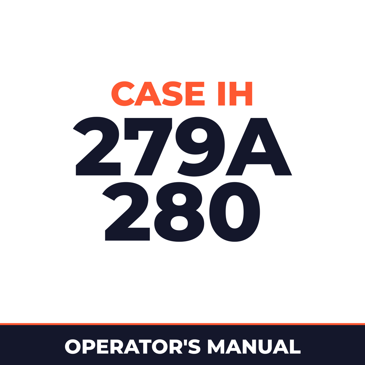 Case IH 279A 280 Planter Operator's Manual