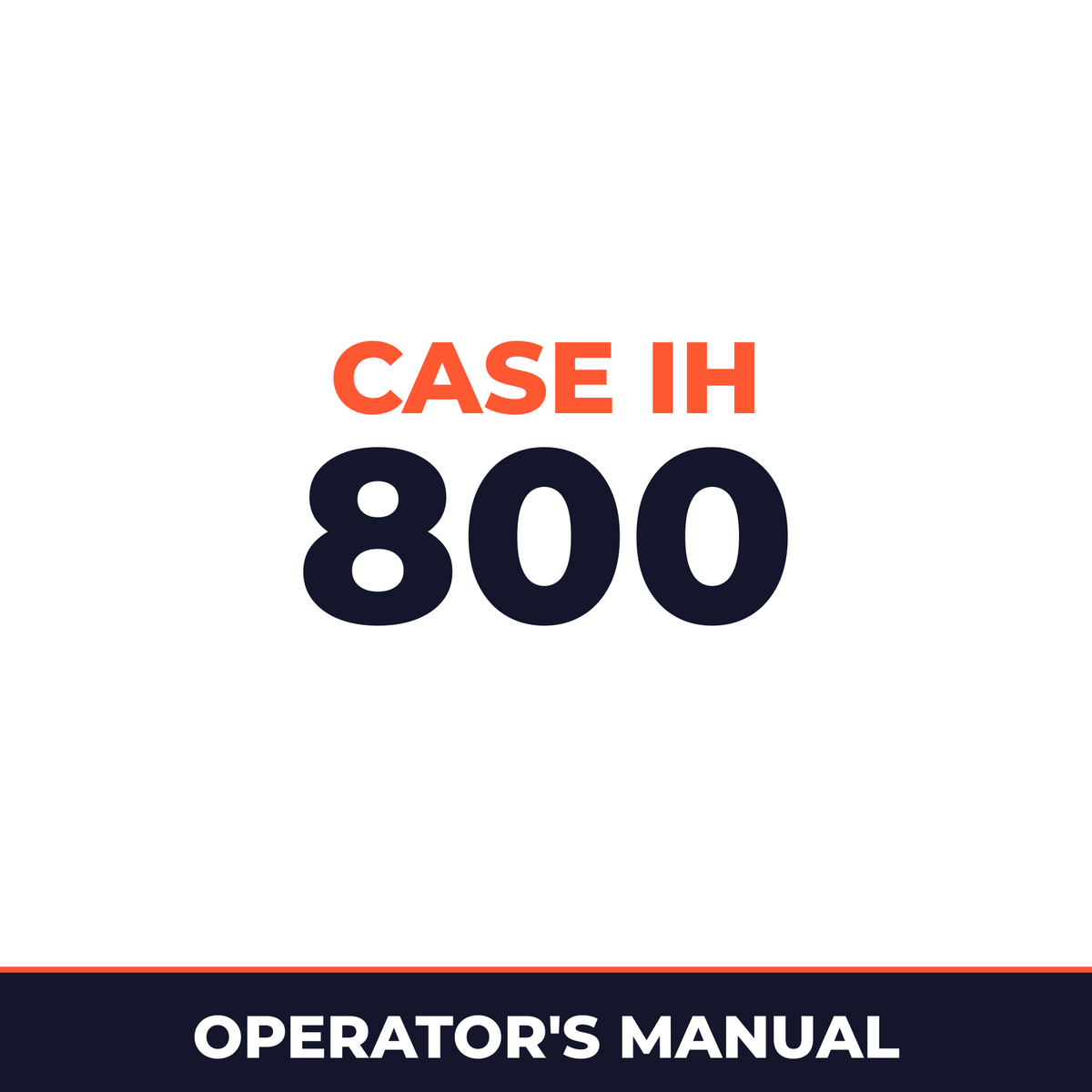 Case IH 800 Planter Operator's Manual