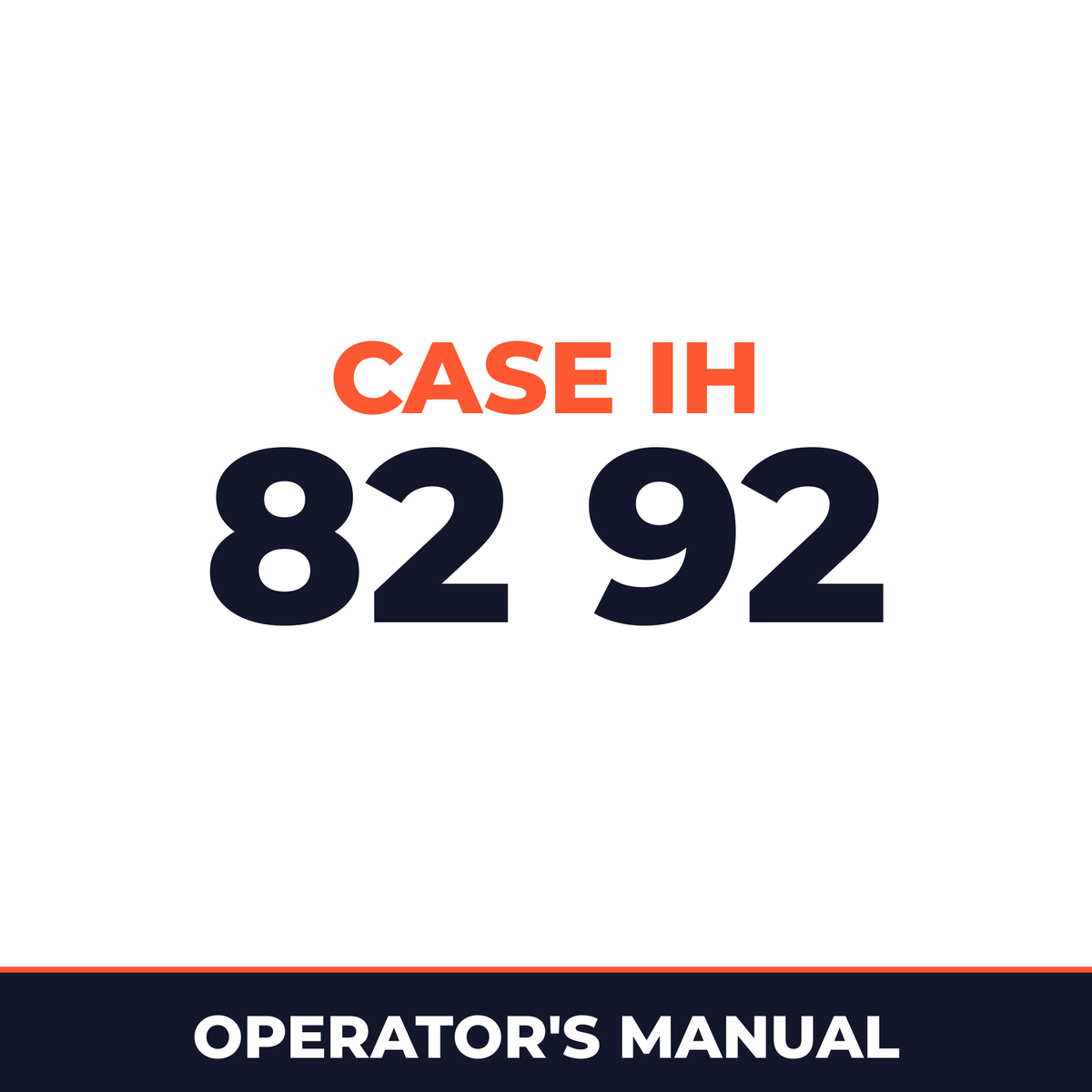 Case IH 82 92 Planter Operator's Manual