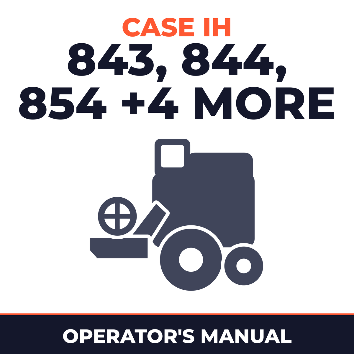 Case IH 843 844 854 863 864 883 884 Combine Operator's Manual