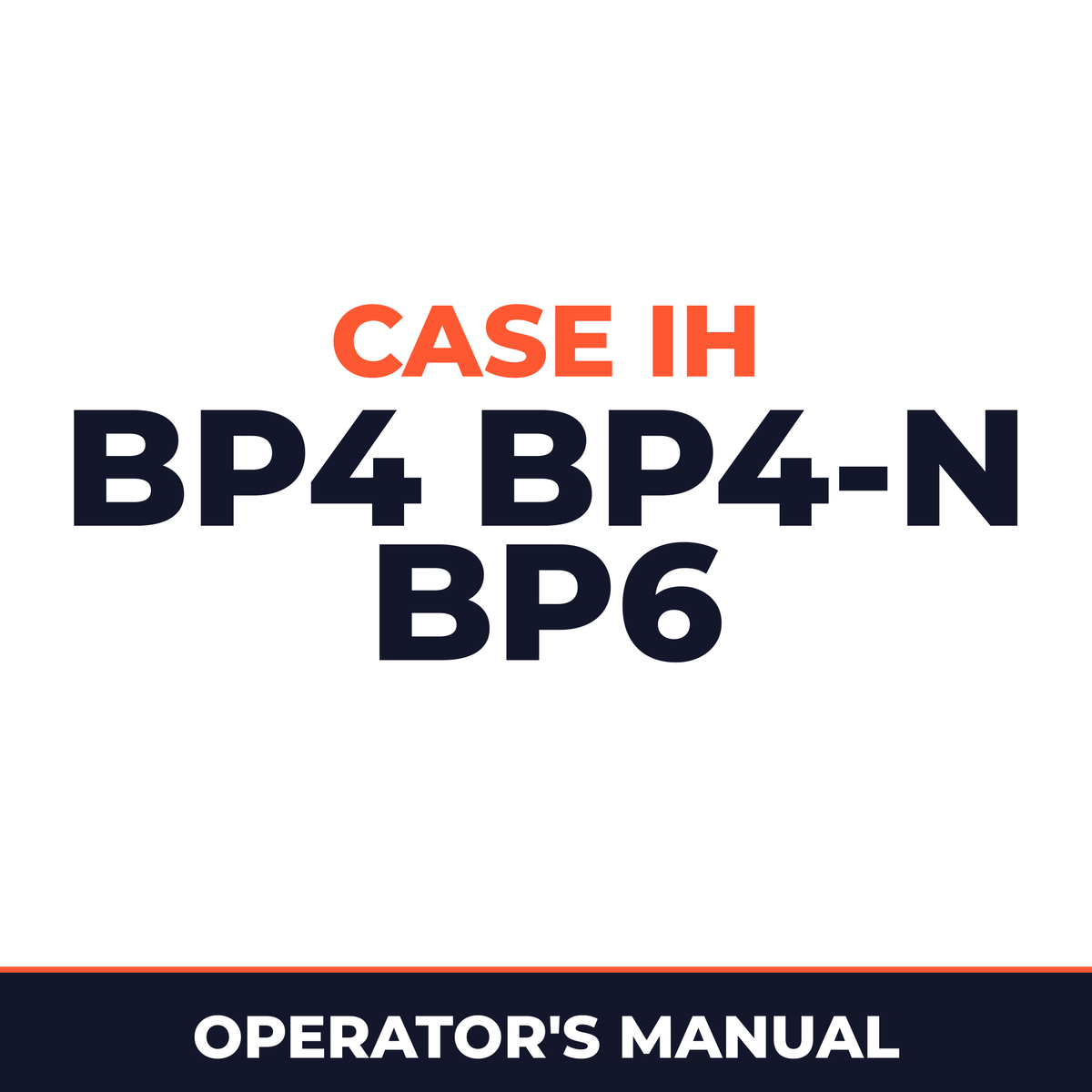 Case IH BP4 BP4-N BP6 Planter Operator's Manual
