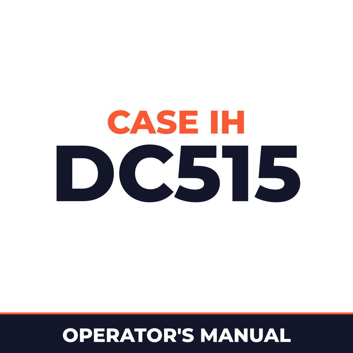 Case IH DC515 Hay Tool Operator's Manual