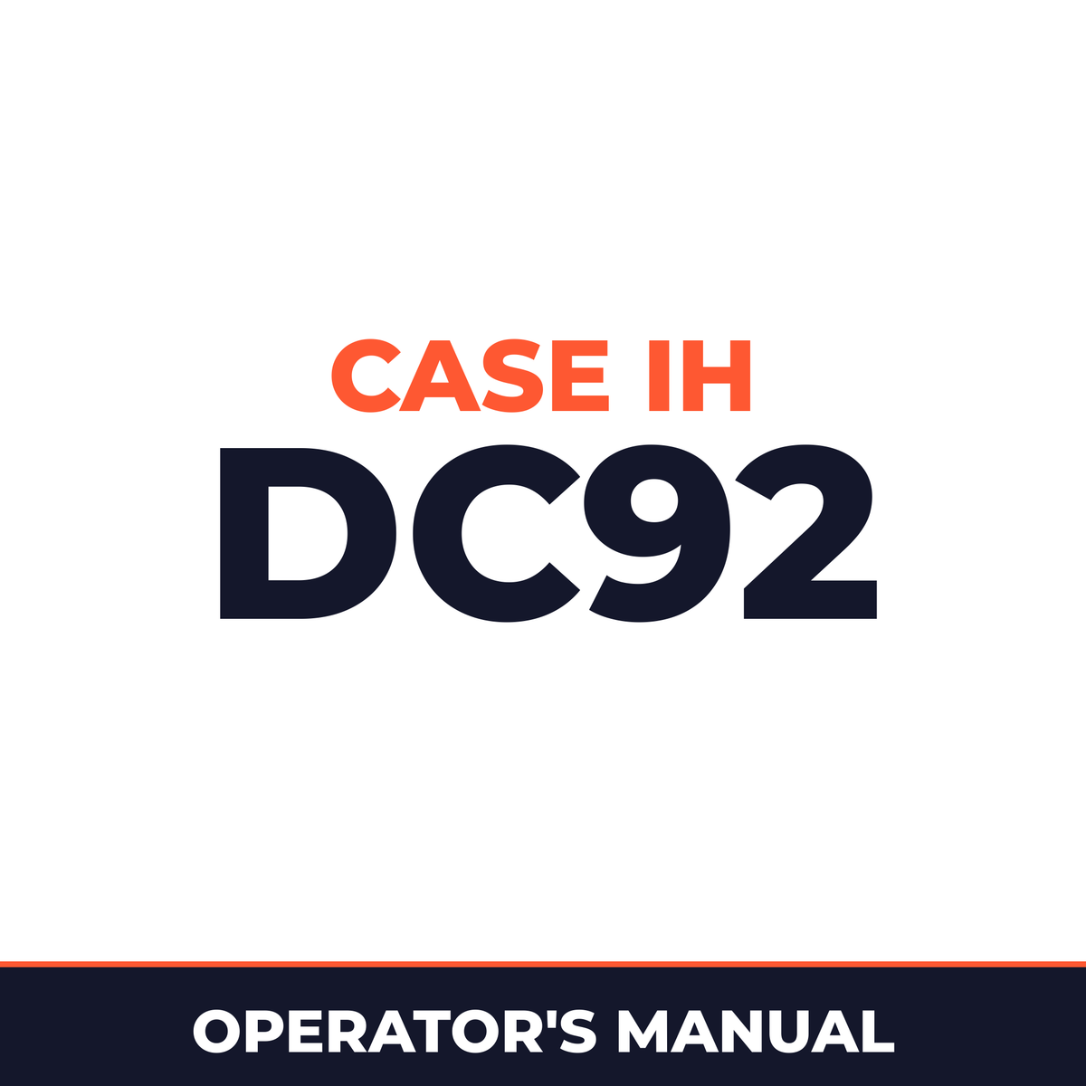 Case IH DC92 Hay Tool Operator's Manual
