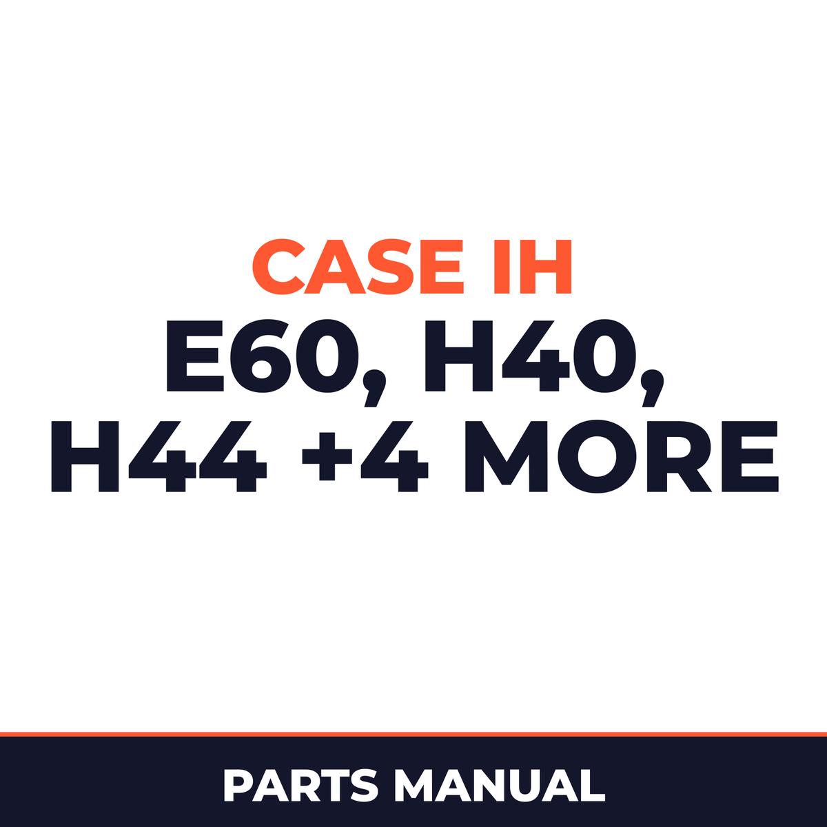 Case IH E60 H40 H44 H46 H50 H54 H84 Hay Tool Parts Manual