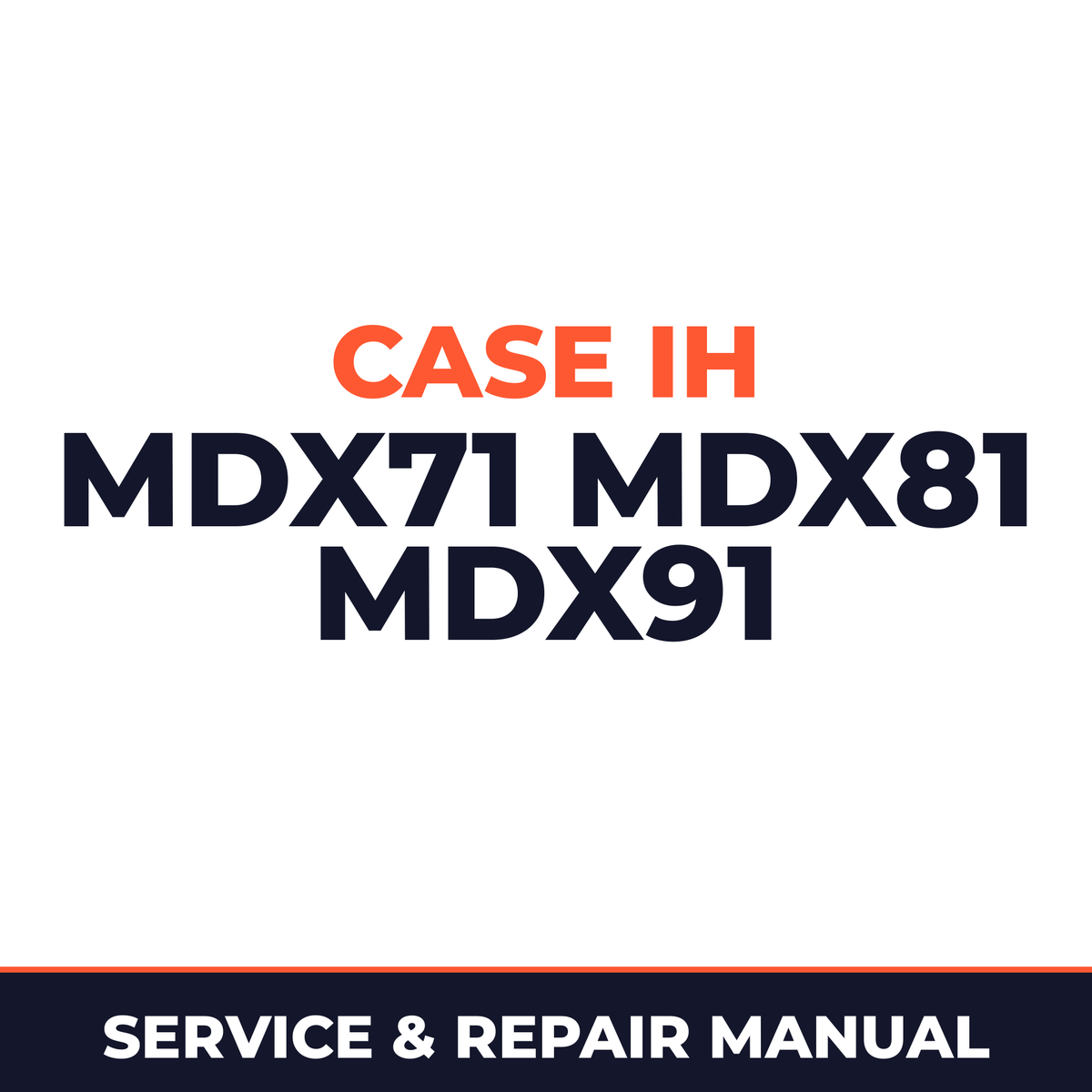 Case IH MDX71 MDX81 MDX91 Hay Tool Service & Repair Manual