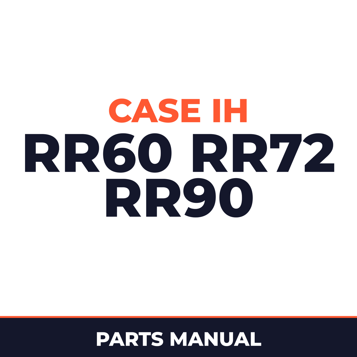Case IH RR60 RR72 RR90 Hay Tool Parts Manual