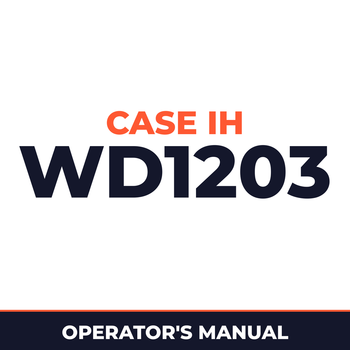 Case IH WD1203 Hay Tool Operator's Manual