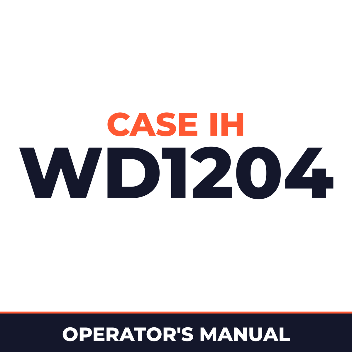 Case IH WD1204 Hay Tool Operator's Manual