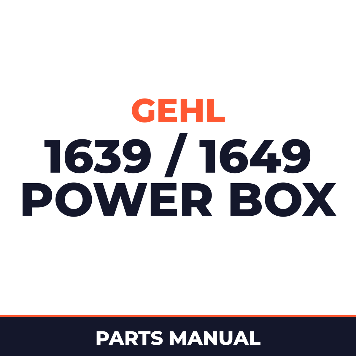 Gehl 1639 / 1649 Power Box Self-Propelled Paver Illustrated Master Parts List Manual !