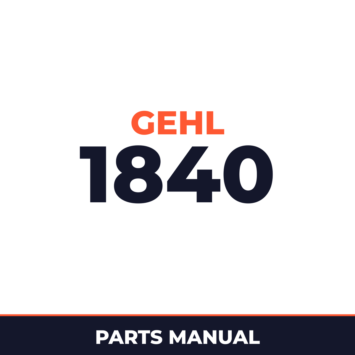 Gehl 1840 Forage Box & Chassis Units Machine Parts Manual