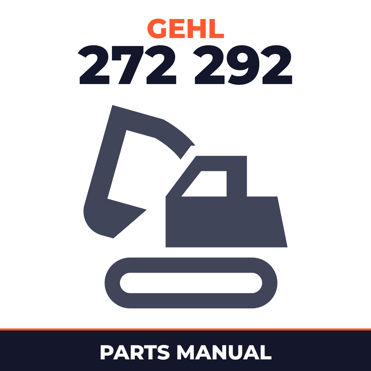 GEHL 272 292 Mini-excavator Parts Part Manual IPL