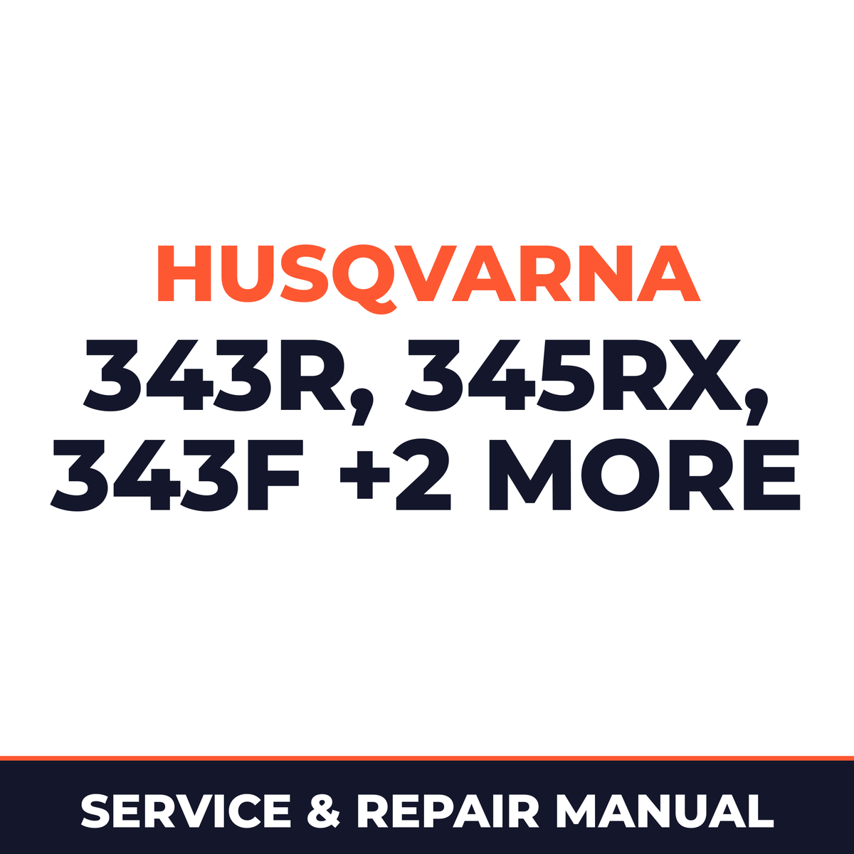 Husqvarna 343R 345RX 343F 345FX 345FXT Brushcutter Trimmer Service & Repair Manual