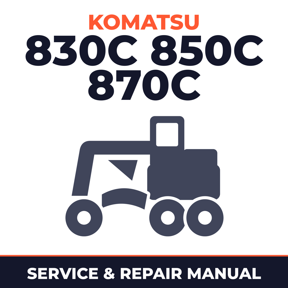 Komatsu 830C 850C 870C Motor Grader Workshop Service Manual