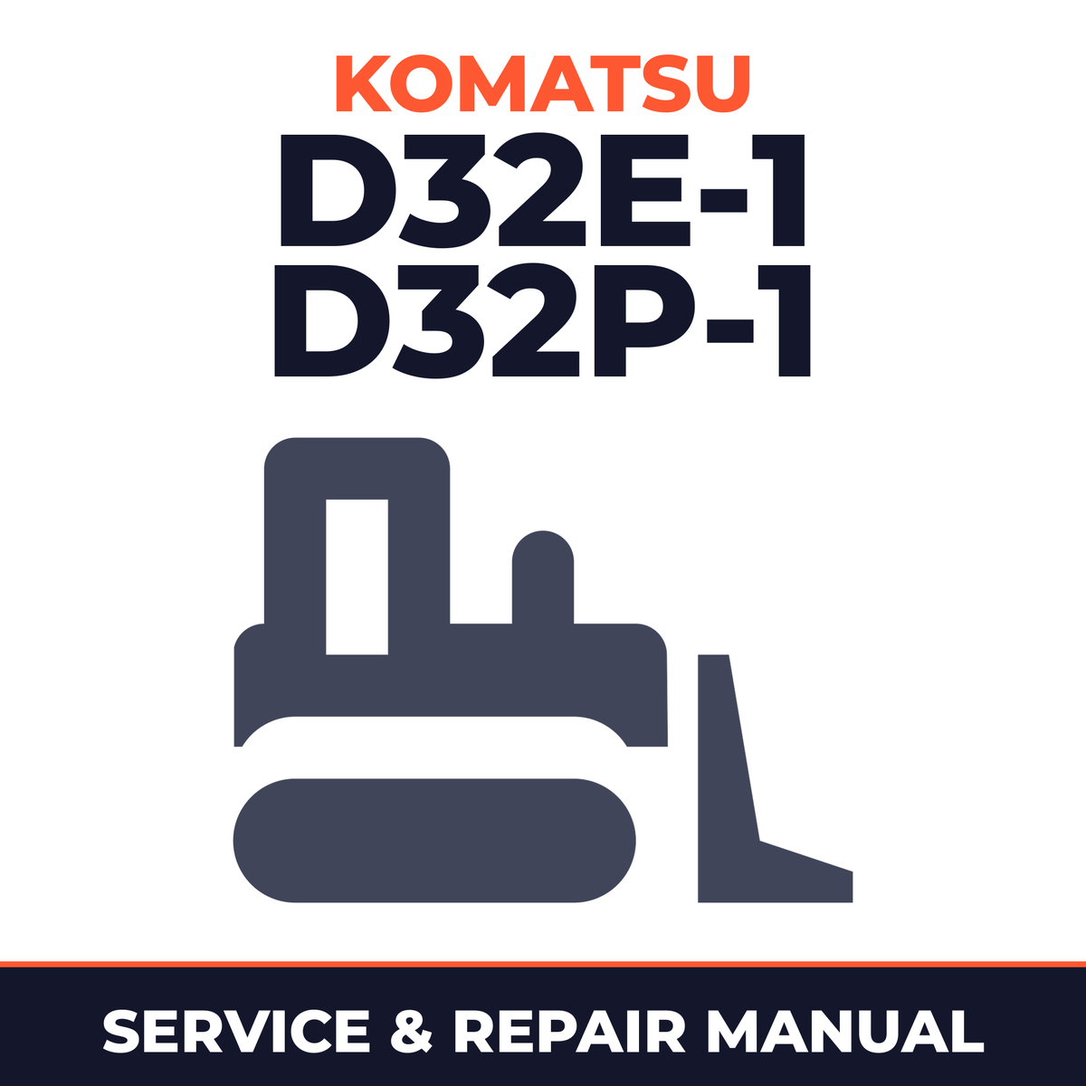 Komatsu D32E-1 D32P-1 Crawler Tractor Service Manual
