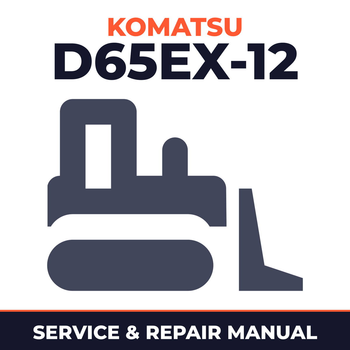 KOMATSU D65EX-12 SN 60001 and up Service Manual